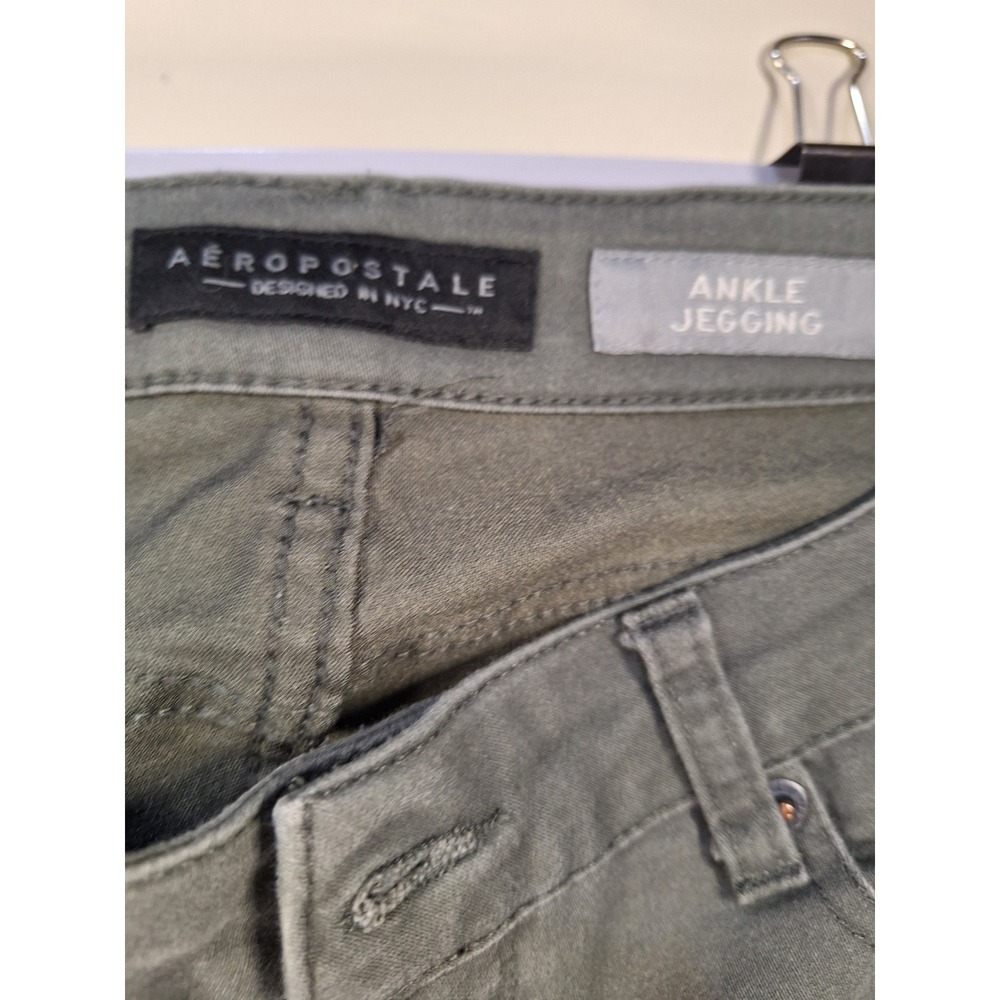 Aeropostale Womens Olive Green Ankle Jegging Skinny Pants Size 8 Reg - Picture 2 of 6